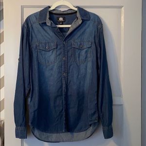 Denim/Dark Chambray button down shirt